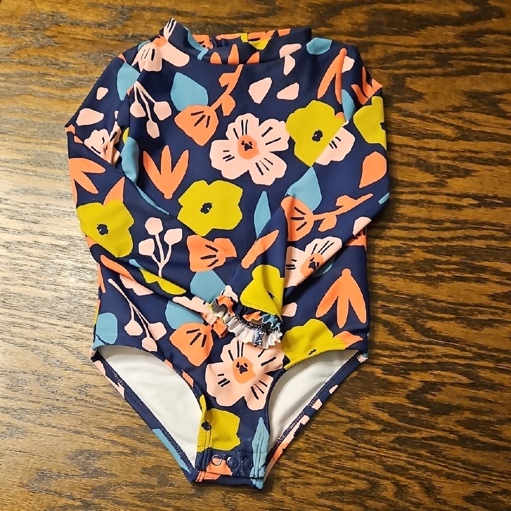 Floral Long Sleeve Swimsuit